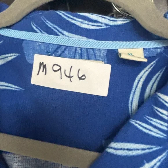 Caribbean‎ Silk Blend Shirt in Blue and White - Picture 7 of 7